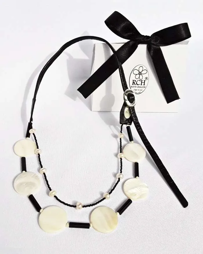 Collar cascada nácar y perlas