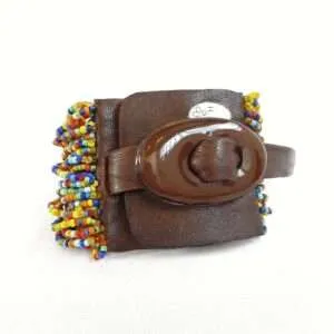 Brazalete de mostacilla checa multicolor