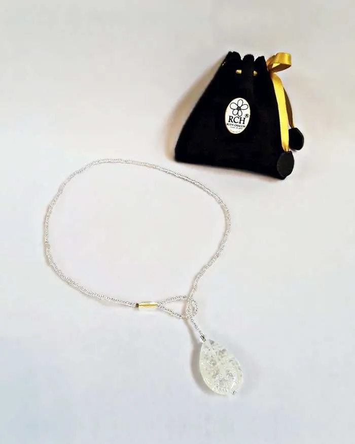 Gargantilla ojal cuarzo cristal estrellado