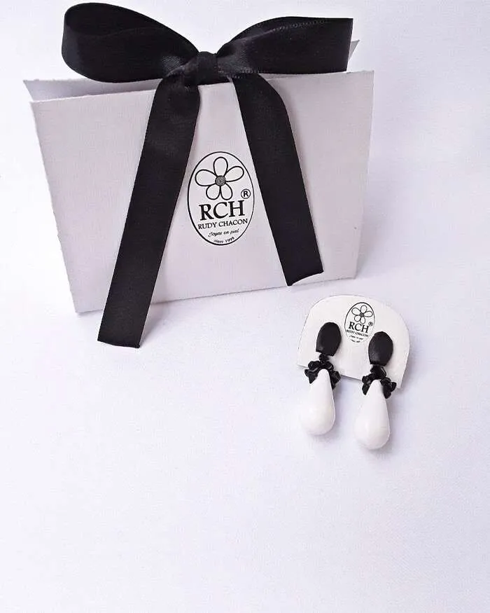 Aretes gotas de porcelana japonesa